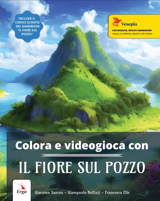 Il fiore sul pozzo da colorare
